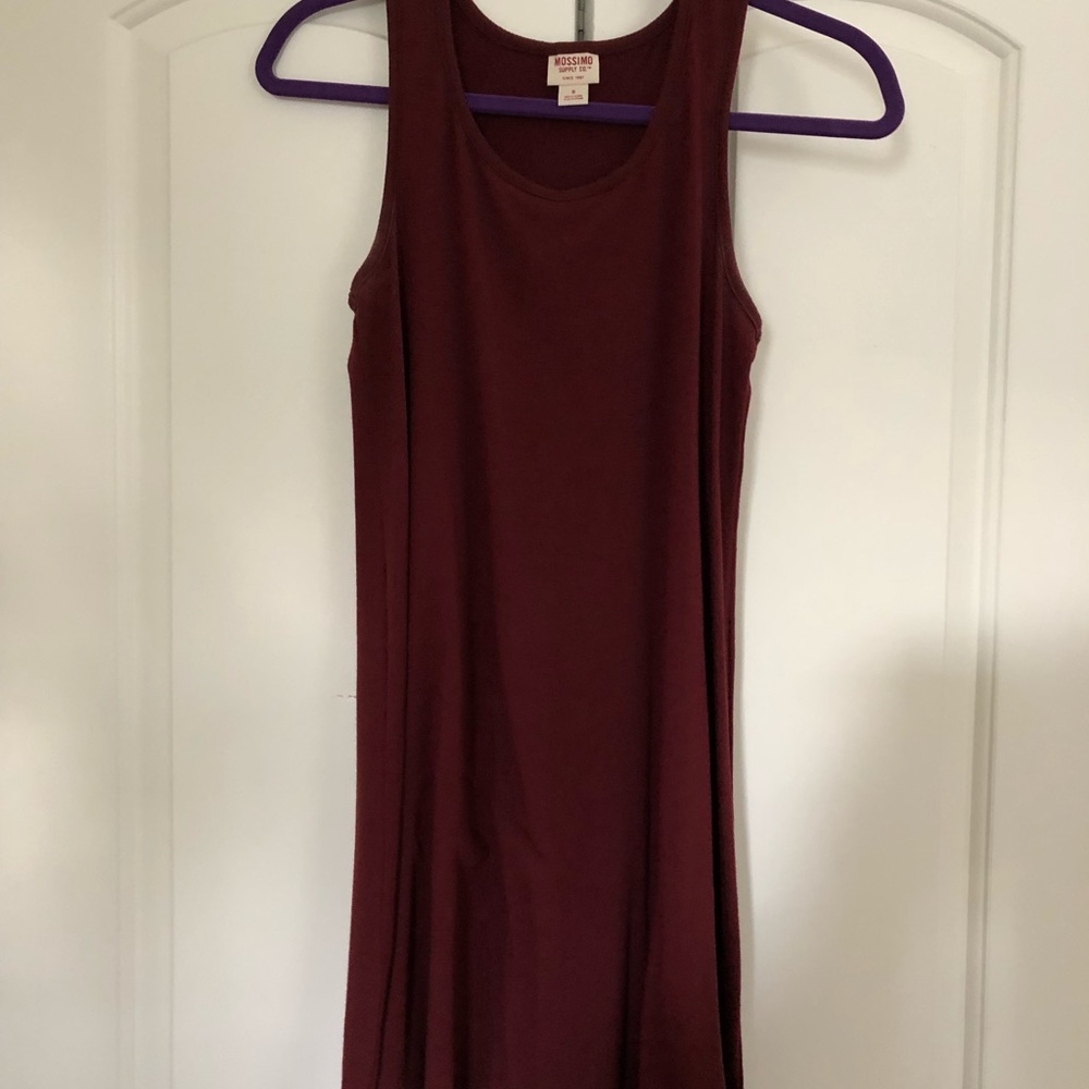 Maroon mid thigh dress